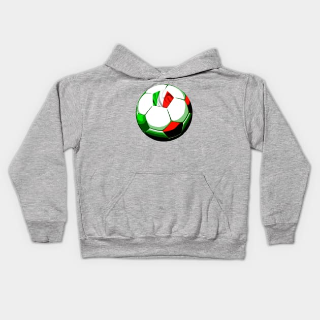 Italy Soccer Ball Kids Hoodie by asaiphoto